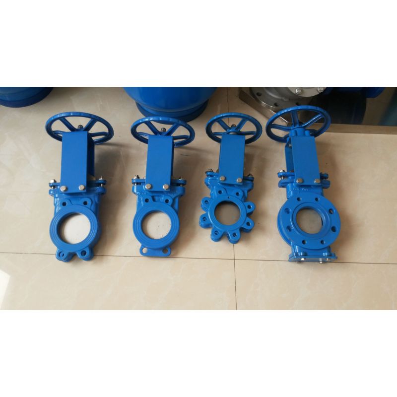 ເຫຼັກກ້າ PN10 16 wafer Support Knife Gate Valve (3)