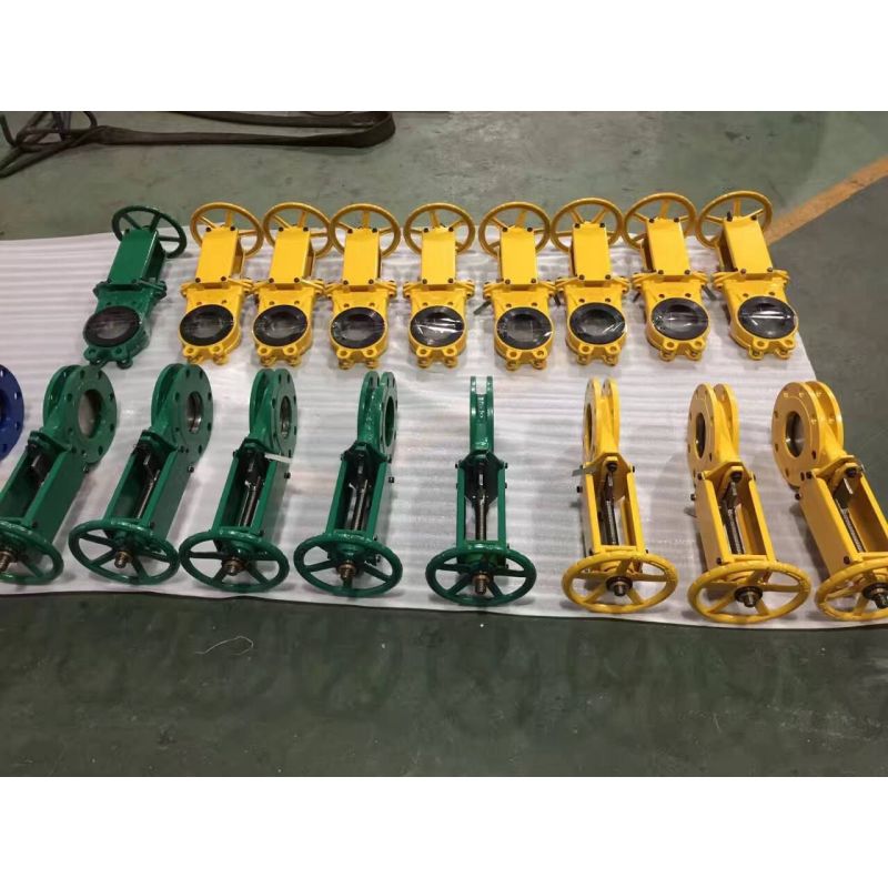 연성이 있는 철 PN10 16 웨이퍼 지원 칼 게이트 밸브 (5)