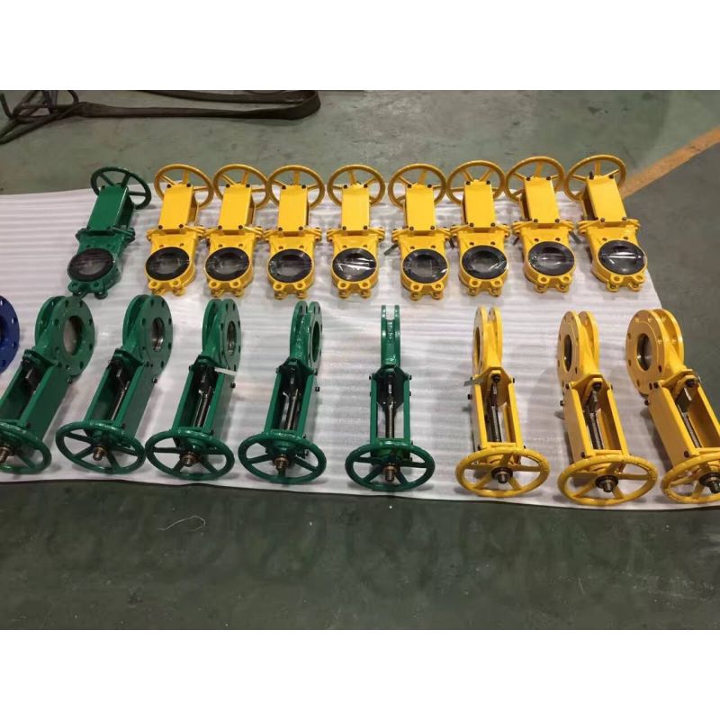 ເຫຼັກກ້າ PN10 16 wafer Support Knife Gate Valve (5)