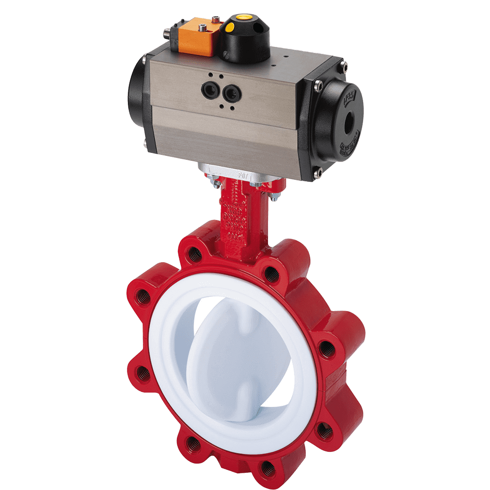 PTFE Full Lined Lug Butterfly Valve1