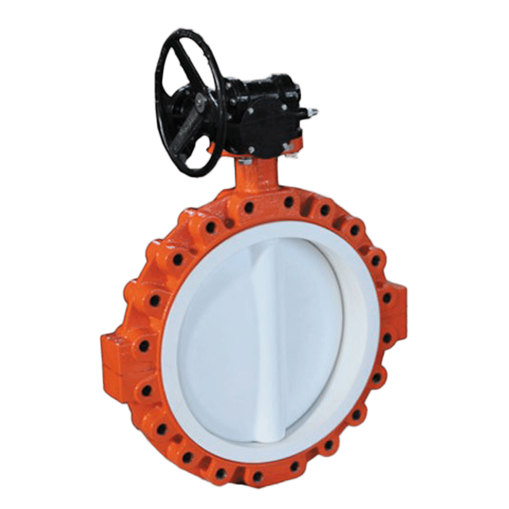 PTFE تولۇق لىنىيىلىك Lug Butterfly Valve