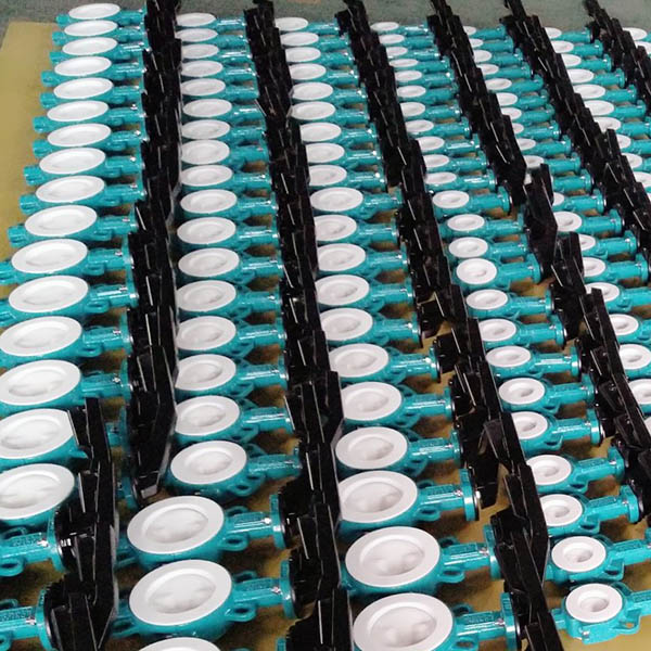 PTFE толугу менен капталган бабочка клапандары