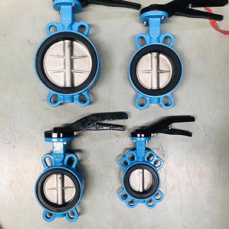 Soft Seated Aluminum Hand Lever Wafer Butterfly Valve na may EPDM Seat (5)