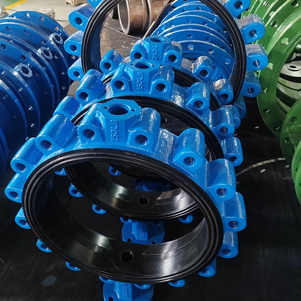 lug butterfly valve imibiri ductile icyuma