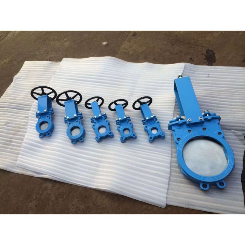 Ductile iron PN10 16 wafer Support Knife Gate Valve (1)