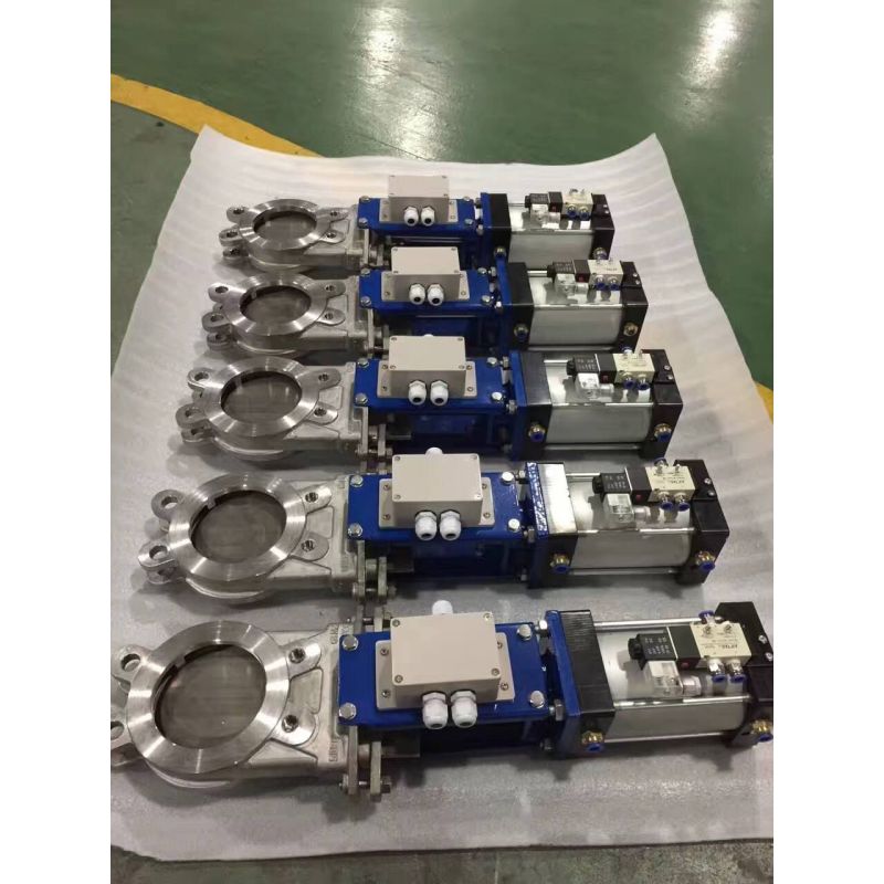 Ductile iron PN10 16 wafer Support Knife Gate Valve (4)