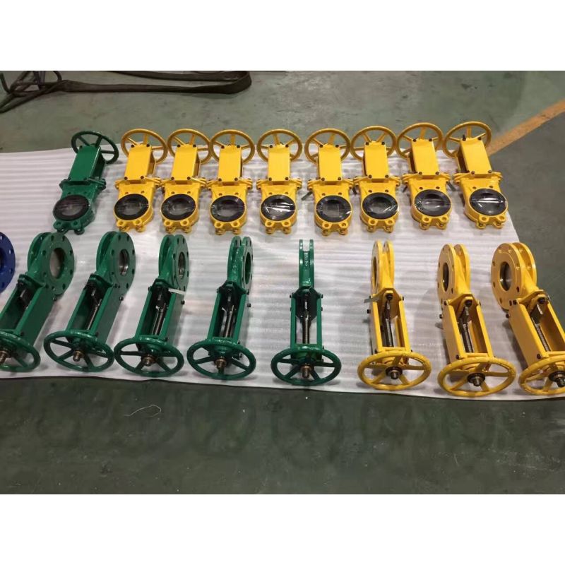 Ductile iron PN10 16 wafer Support Knife Gate Valve (5)