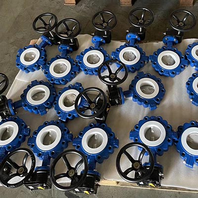 PTFE Seat two pieces body lug butterfly valves