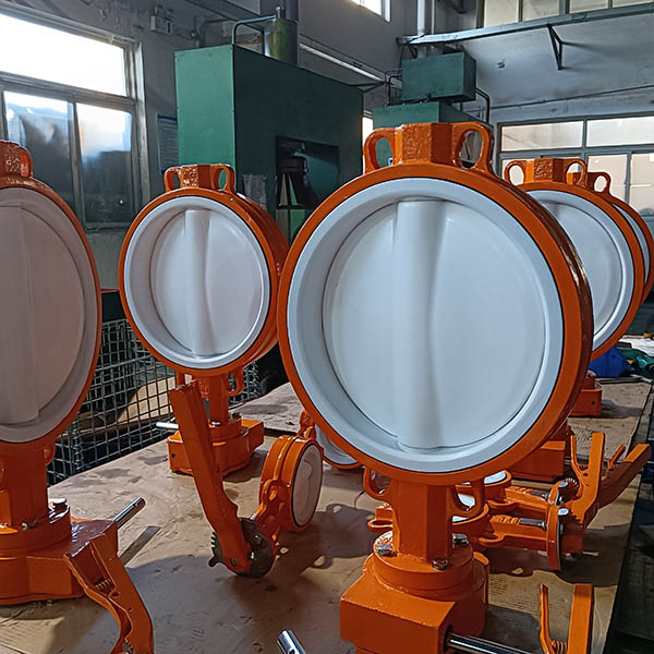 PTFE lined butterfly valves
