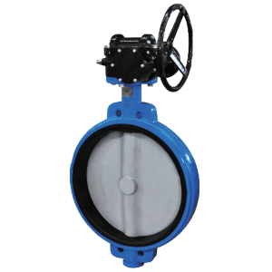 Worm Gear Wafer Butterfly Valve with Nylon Covered Disc