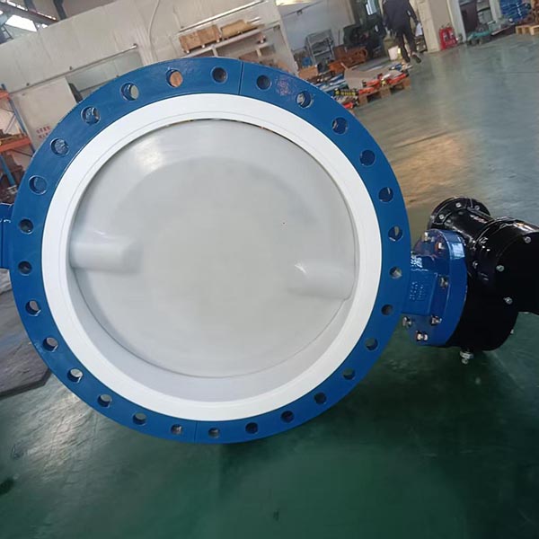 double flanged pfa disc butterfly valve