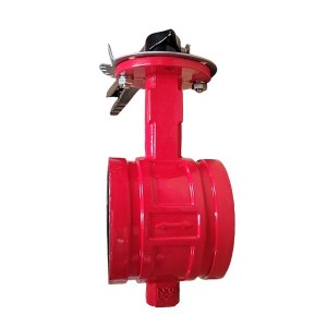 lever op grooved butterfly valve