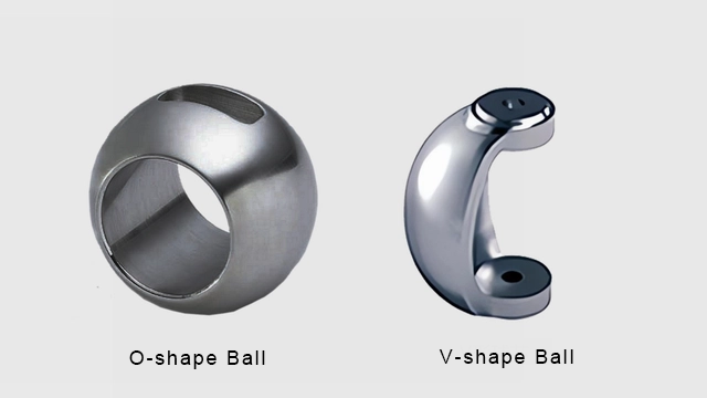 o shape ball valve and v shape ball valve