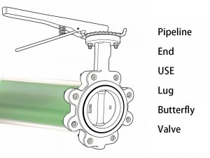 pipeline end use lug butterfly valve