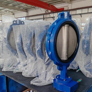 wafer butterfly valve worm gear op
